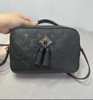 Pre-owned Louis Vuitton Black Ab Monogram Saintonge Camera Bag