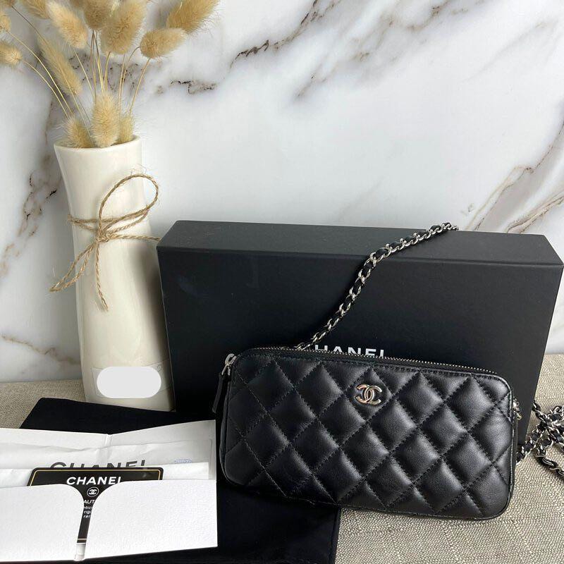 Chanel double zip hotsell woc