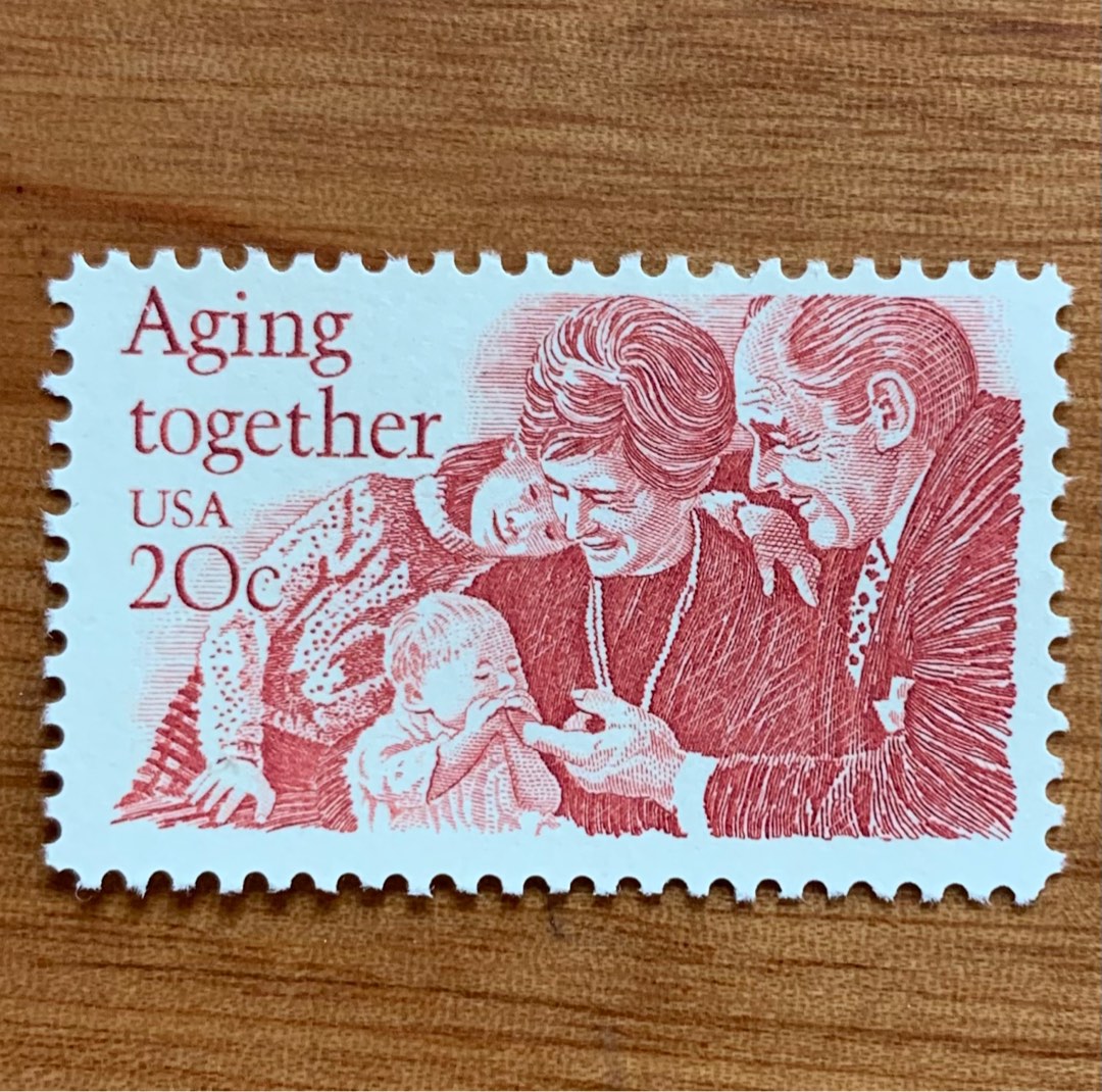 USA mint stamp fresh gum Aging together seniors, Hobbies & Toys