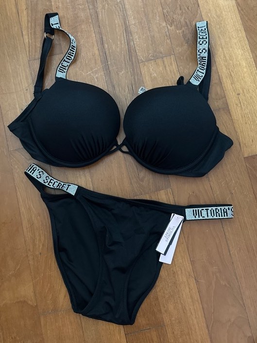 Victoria Secrets embellished bikini set - Black