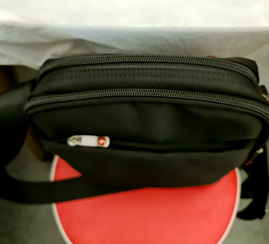Victorinox Alox Nero Sling Bag - Black Nylon & Leather Accent, Compact Crossbody Bag For Daily Use