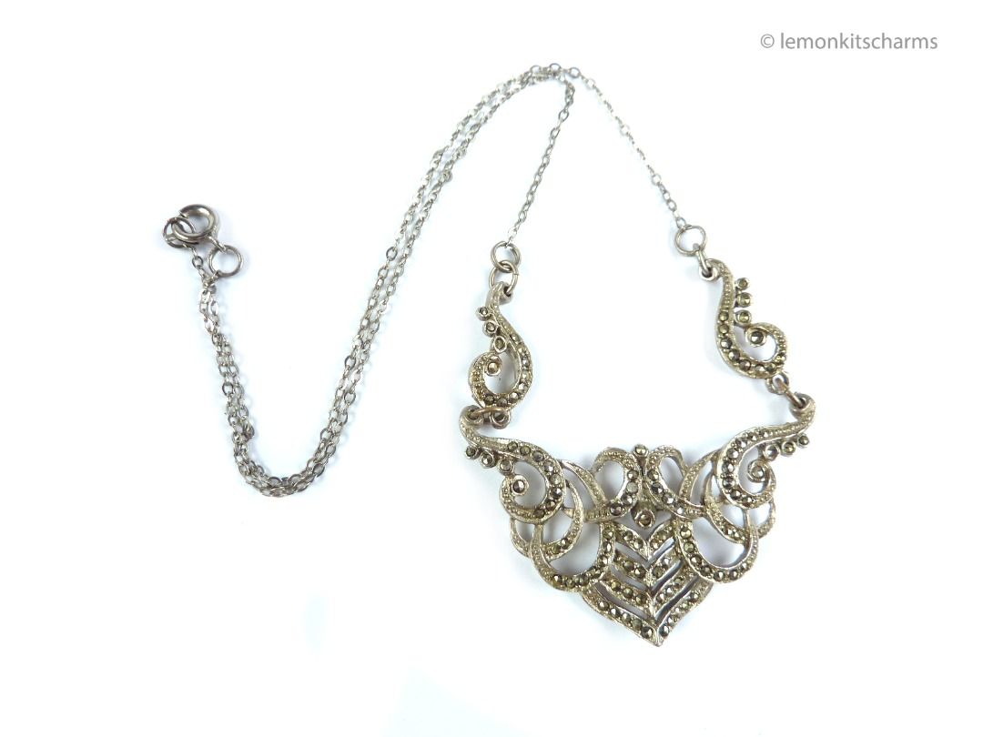 Marcasite necklace vintage new arrivals