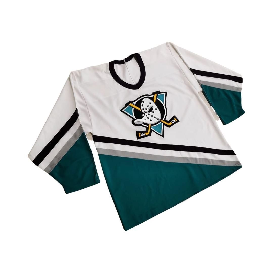 90s Anaheim Mighty Ducks NHL heavy hockey jersey by CCM (Men sz