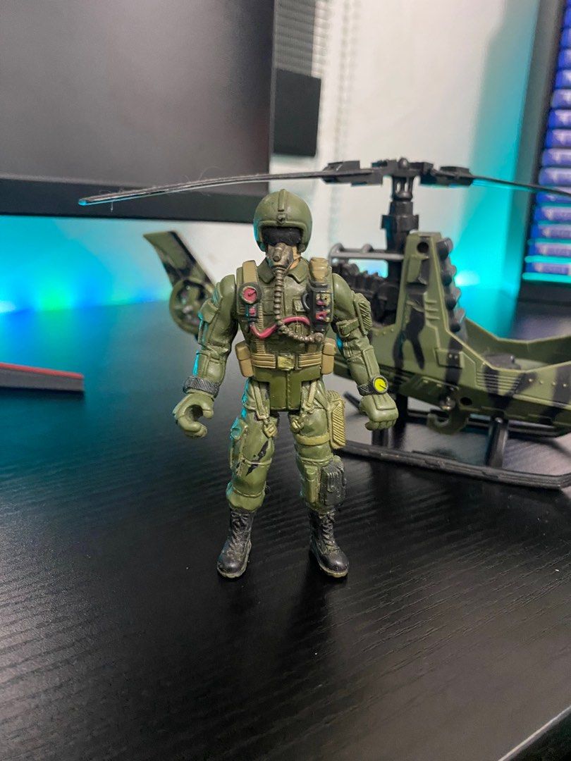 Vintage 90’s Chap Mei Soldier Force With Helicopter on Carousell