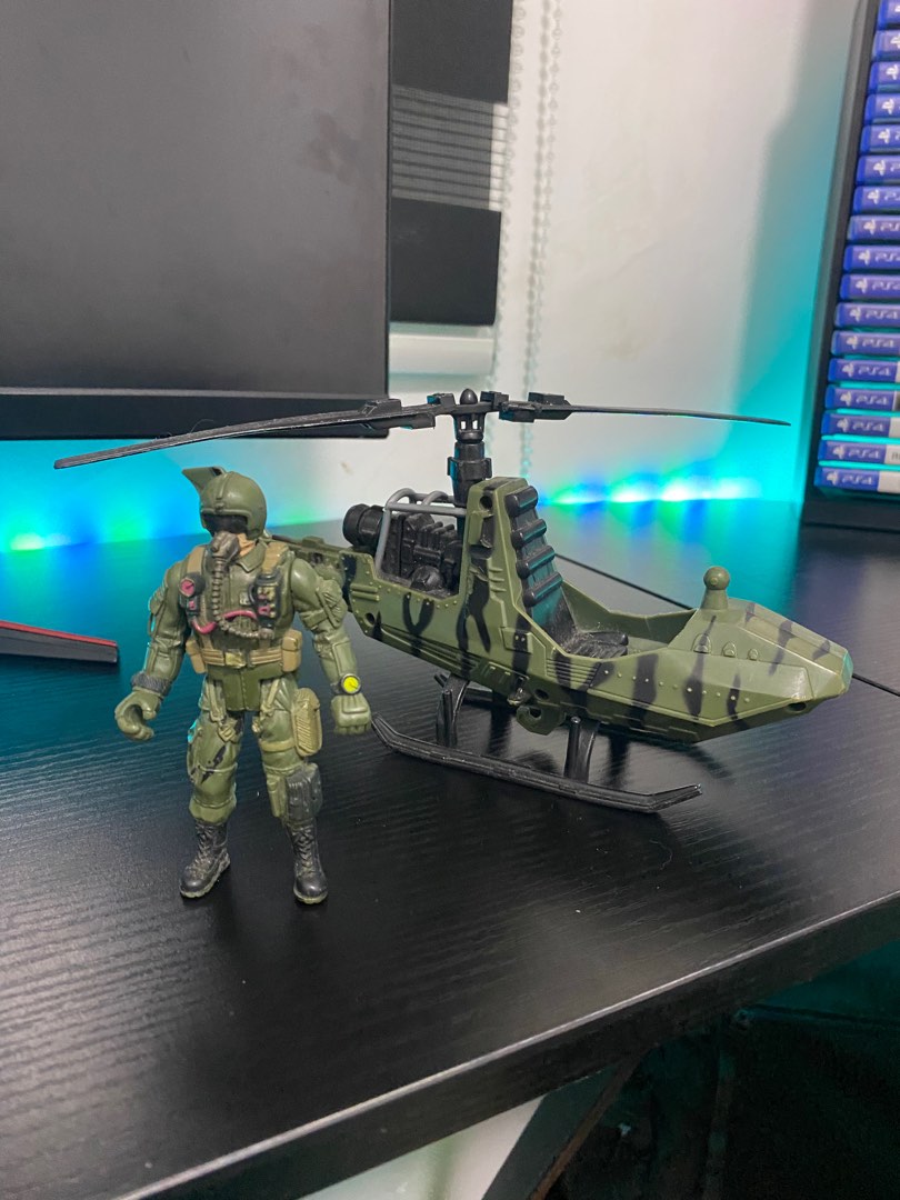 Vintage 90’s Chap Mei Soldier Force With Helicopter on Carousell