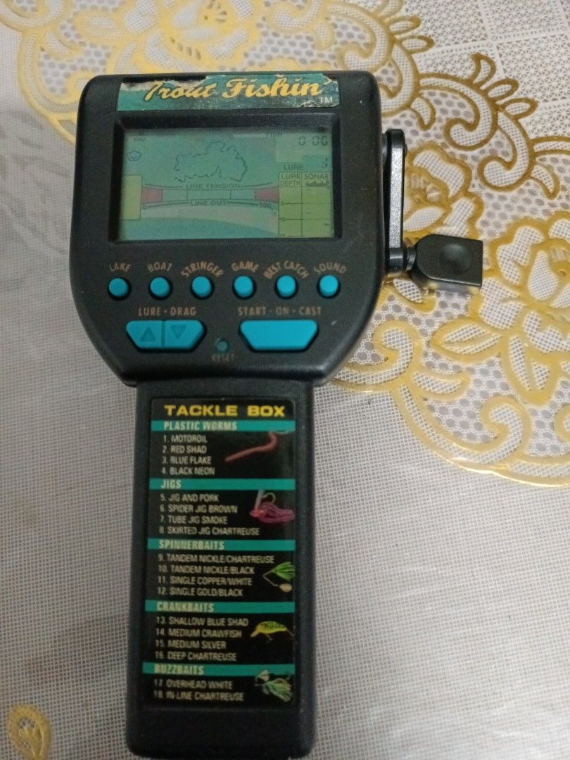 Vintage retro trout fishin handheld game, Video Gaming, Video Games, Others  on Carousell