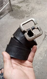🔴Volcom authentic black leather belt original kulit asli ikat pinggang gesper sabuk vintage rare signature series