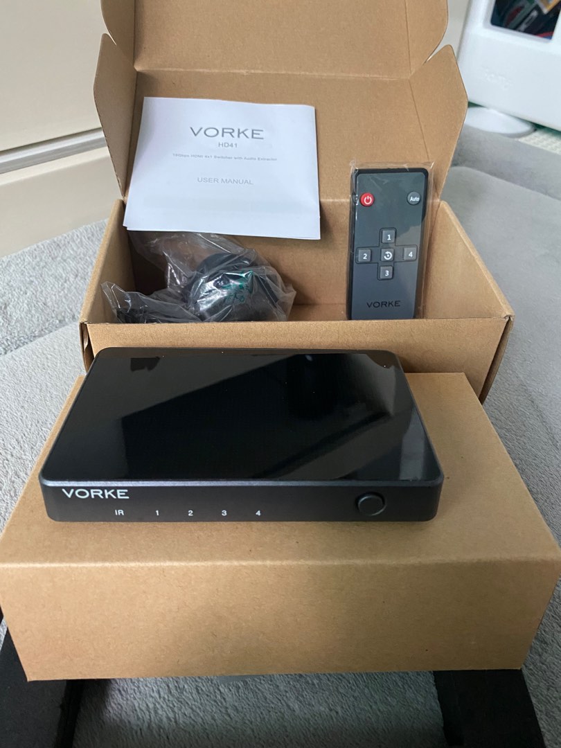 VORKE HD41 18Gbps HDMI 4x1 Switcher with Audio Extractor