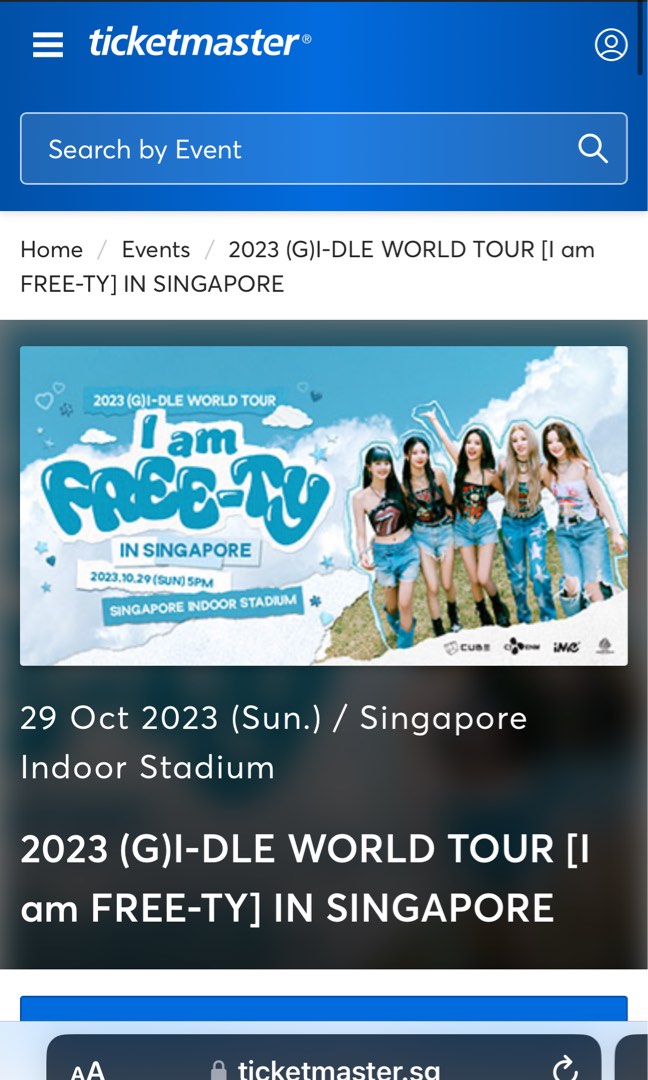 wts gidle concert tickets 2023 (i am freety), Tickets & Vouchers