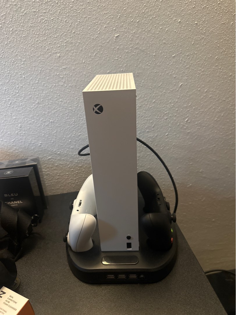 Xbox Series S with 2 controllers and rechargeable battery pack and