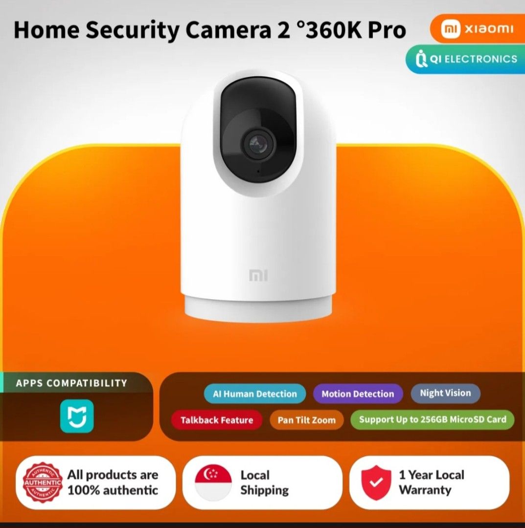 Xiaomi Home Security Camera 2K Pro CCTV, Furniture & Home Living