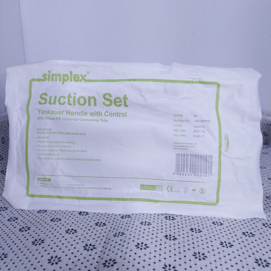 Yankauer Suction Set Simplex with Control, Health & Nutrition, Medical ...
