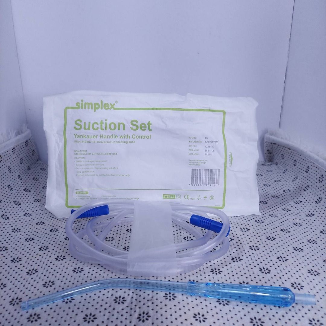 Yankauer Suction Set Simplex with Control, Health & Nutrition, Medical ...