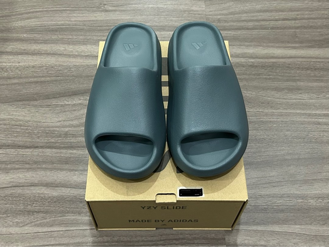 Yeezy Slide Slate Marine 9uk, Men's Fashion, Footwear, Slippers