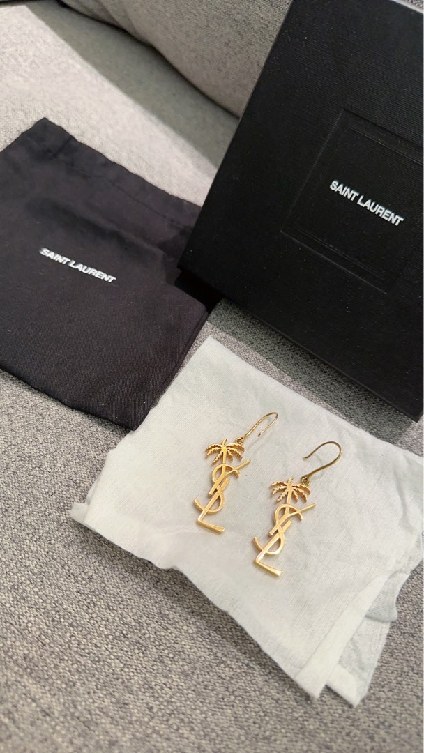 Ysl palm sale tree earrings