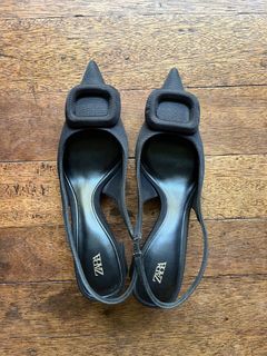Zara Black Slingback Shoes