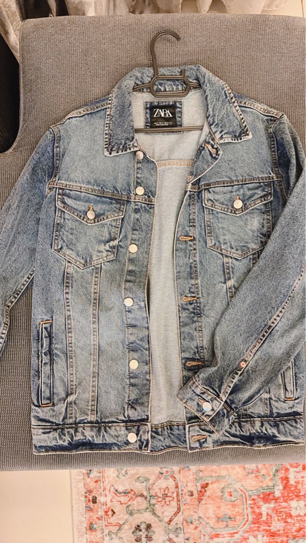 Zara Trafaluc Platinum Plush Womens Distressed Jean Jackets Blue Size -  Shop Linda's Stuff