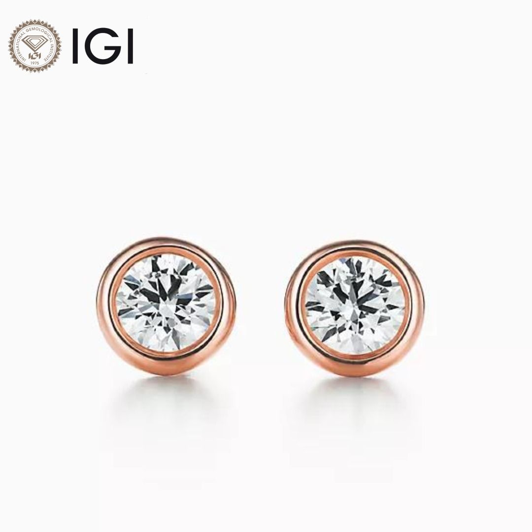 Gold shop bezel earrings