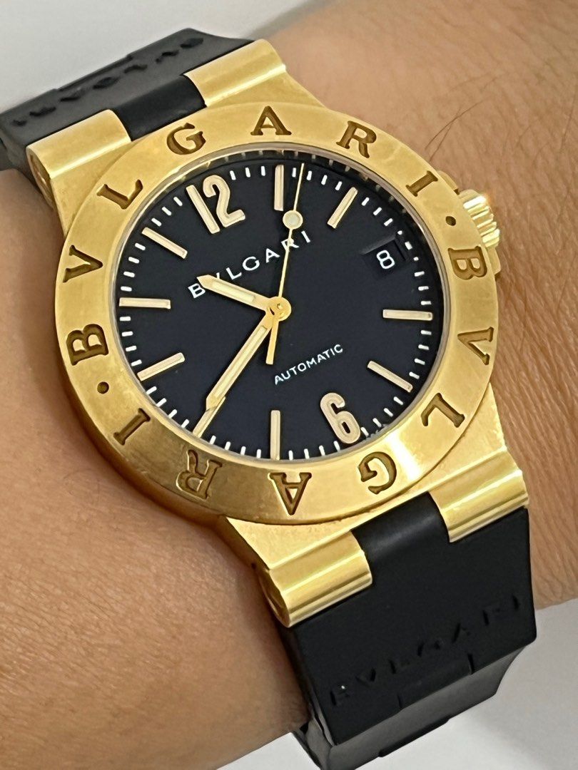 超筍價美品18k 黃金Bvlgari diagono scuba, 名牌, 手錶- Carousell