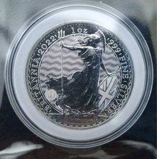 [現貨]2022 不列顛女神銀幣 999純銀 一盎司 附殼
