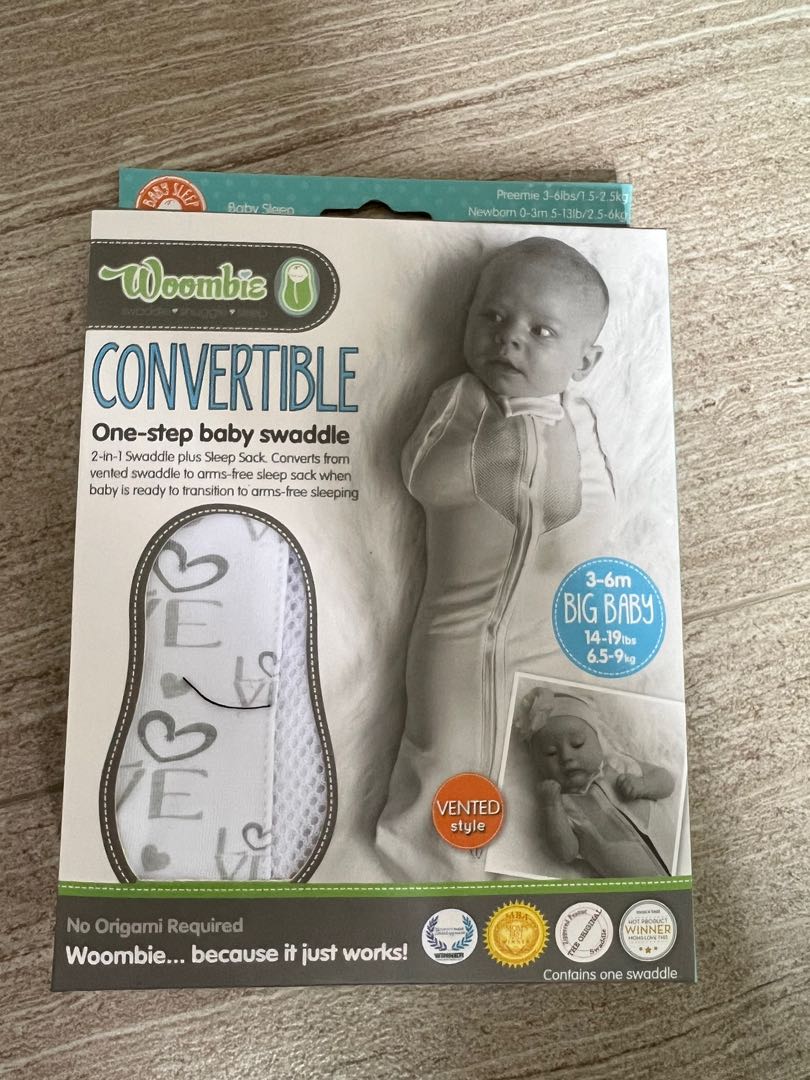 Woombie top baby swaddle