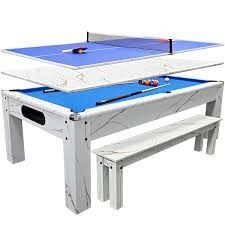 8FT BILLIARDS, DINING AND PING PONG TABLE WITH 2 PCS BENCH SET (PREORDER)