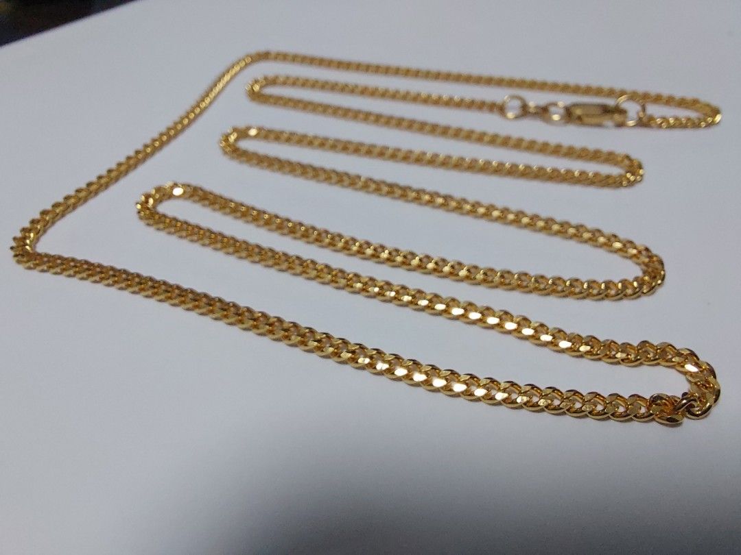Mens diamond cut curb chain top