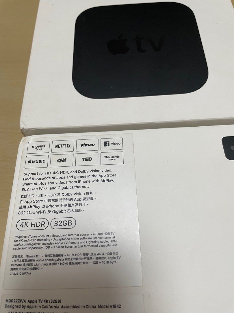 99% New Apple TV 5 Version 4K 32G A1842, 家庭電器, 電視& 其他娛樂