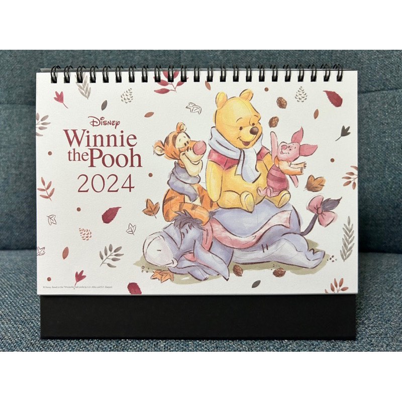 正版 2024桌曆 Winnie the Pooh eeyore piglet 跳跳虎 卡通桌曆 迪士尼 Disney 小熊維尼 pooh