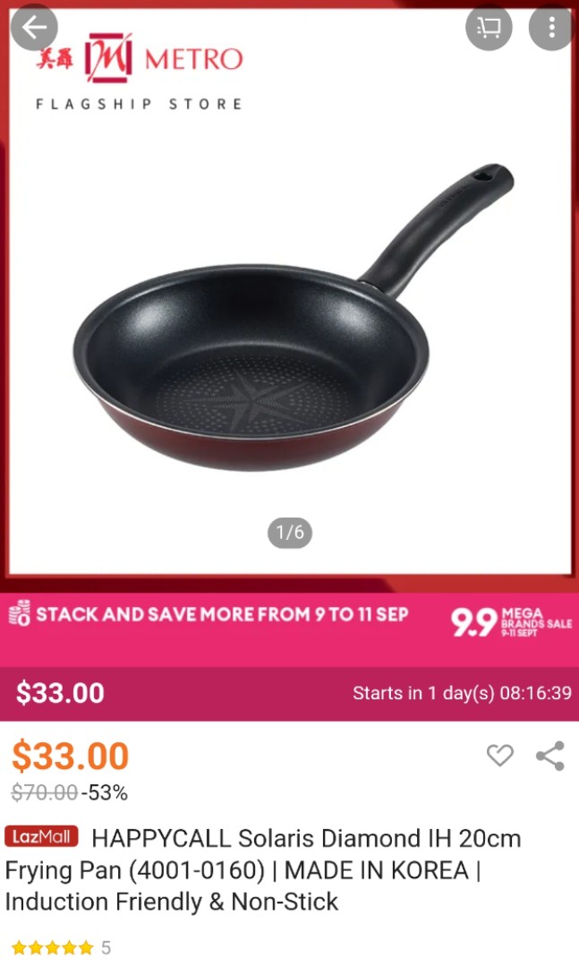 Happycall 11'' Diamond Frying Pan - Happycall USA