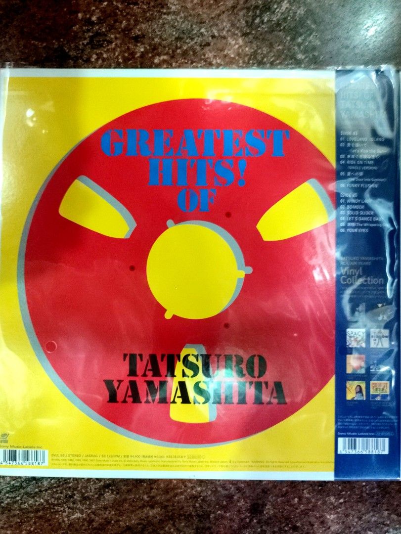 山下達郎Greatest Hits! Of Tatsuro Yamashita. Vinyl LP, 興趣及遊戲
