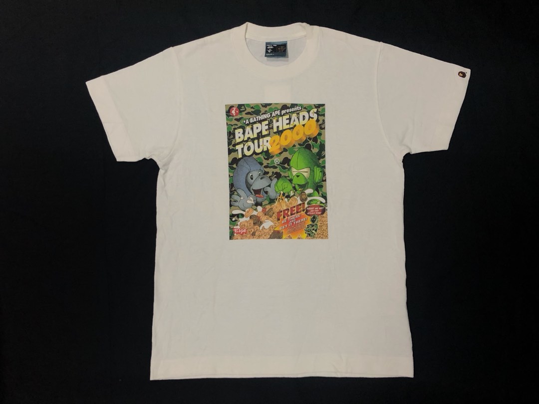 アベイシングエイプ BAPE HEADS TOUR 2000 Tシャツ-