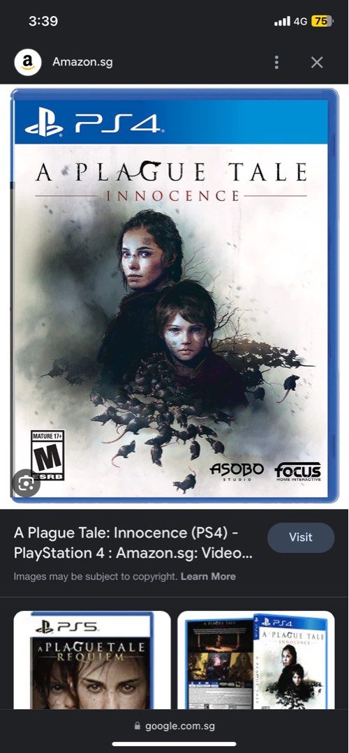 Plague tale ps4 amazon deals
