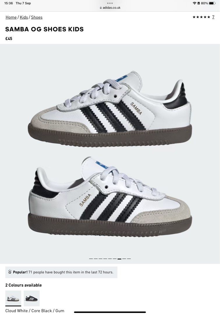Samba og outlet shoes kids