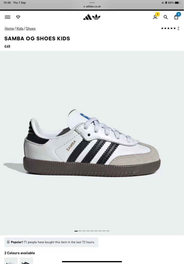 Adidas samba shoes youth hot sale