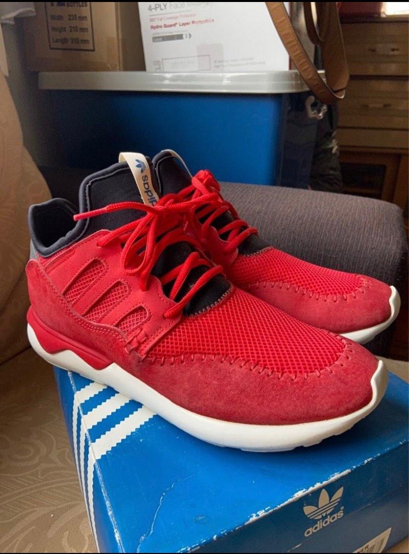 Adidas tubular sale moc red