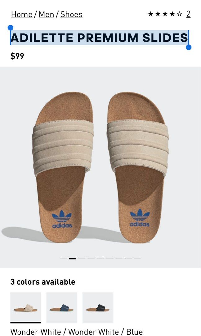 ADILETTE PREMIUM SLIDES Women s Fashion Footwear Flipflops and
