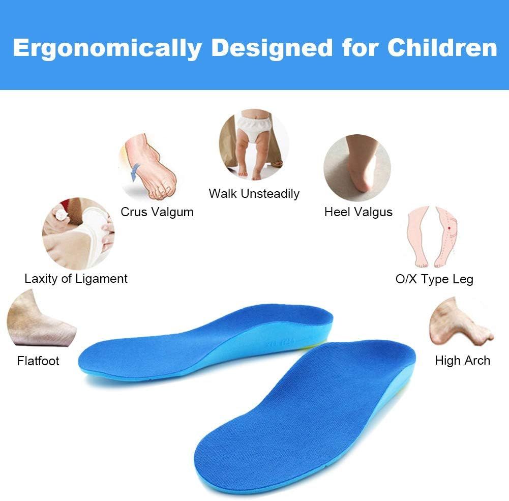 Ailaka Kids Orthotic Cushioning Arch Support Shoe Insoles, Children Pu ...
