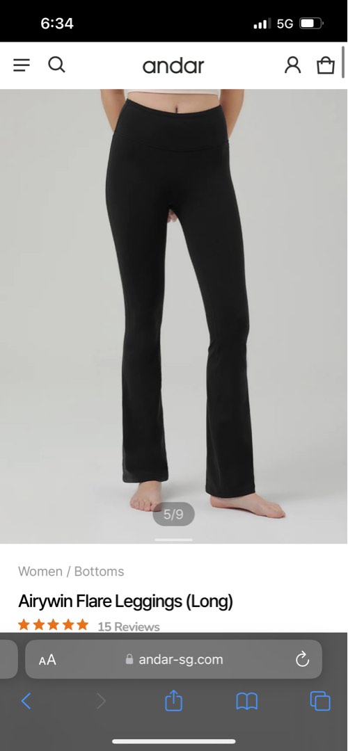 Andar Airywin Signature Ankle Length Leggings, Women's Fashion, Activewear  on Carousell