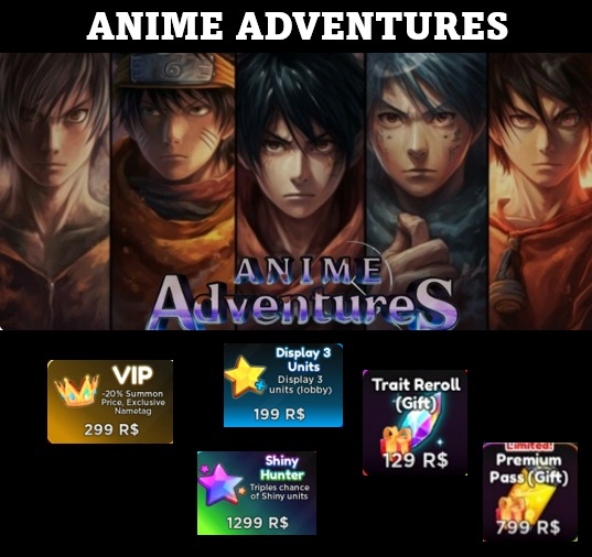 Anime Adventures Account with Battle Pass, Video Gaming, Video Games,  Others on Carousell