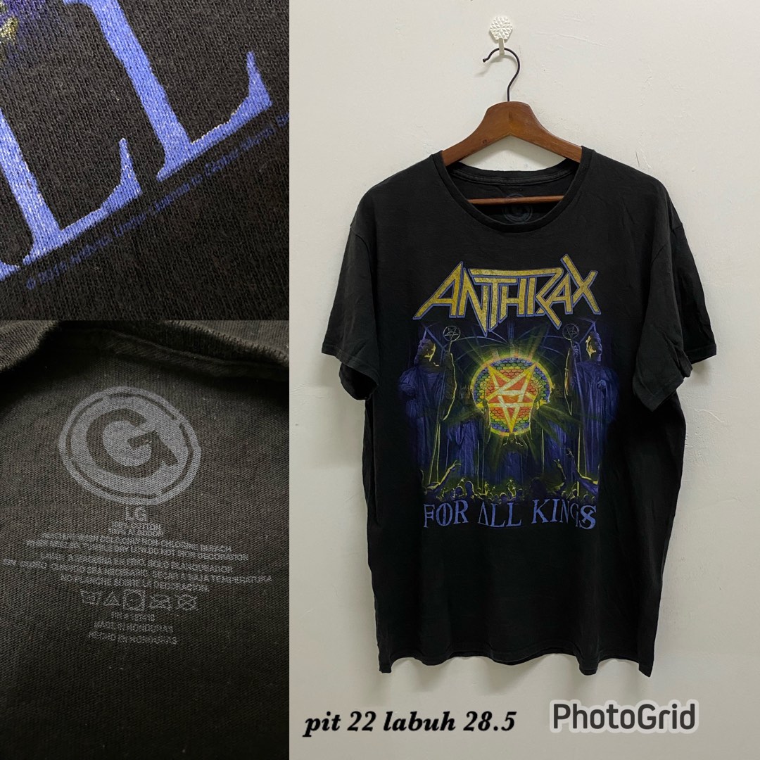 Anthrax band tshirt, Men's Fashion, Tops & Sets, Tshirts & Polo Shirts