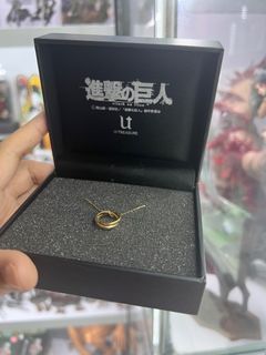 Attack on Titan U-Treasure Eren Levi Double Ring Gold Necklace Shingeki no kyojin eren yeager levi ackerman utreasure