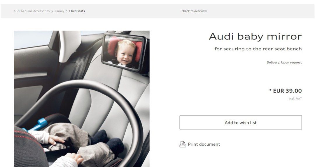 Audi - Miroir bébé Audi