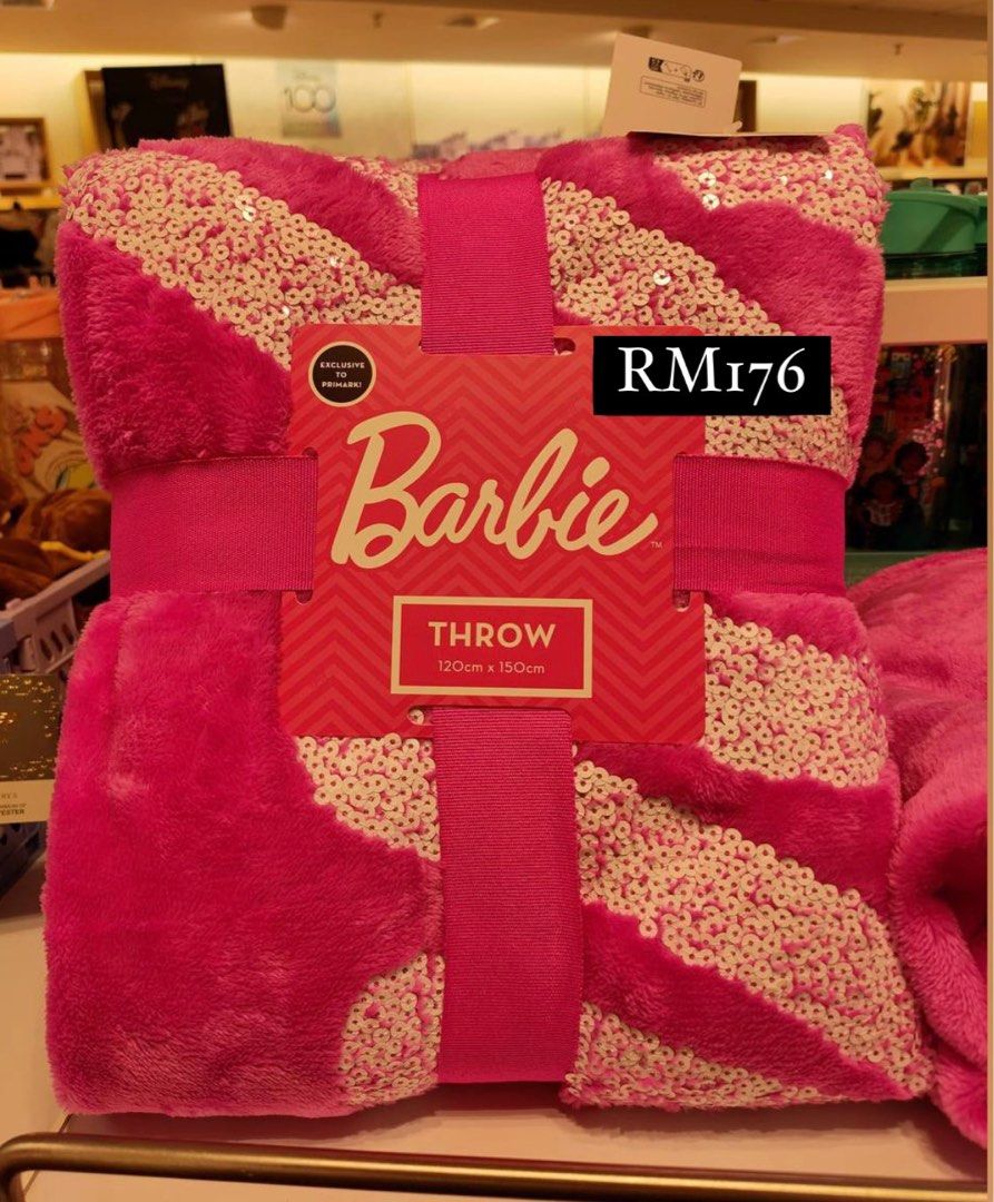 Barbie x primark throw, Furniture & Home Living, Bedding & Towels on