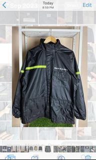 Black B Jackel Ride Raincoat Jacket (Pit 23.5) Hooded & waterproof