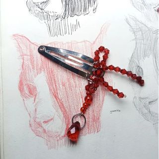 bloody ribbon hairclip - gawanikiraෆ