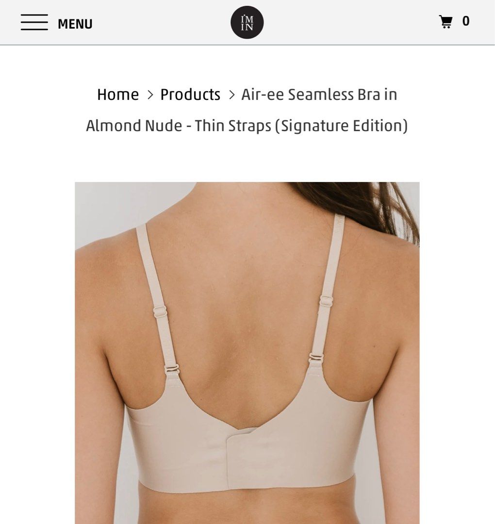 BN I'm In Thin Strap Signature Edition in Almond Nude, Women's Fashion, New  Undergarments & Loungewear on Carousell