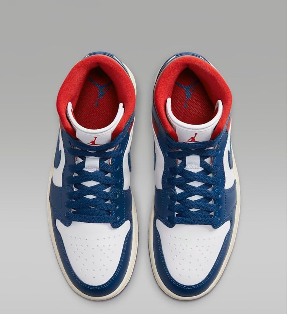 White blue red jordan 1 store