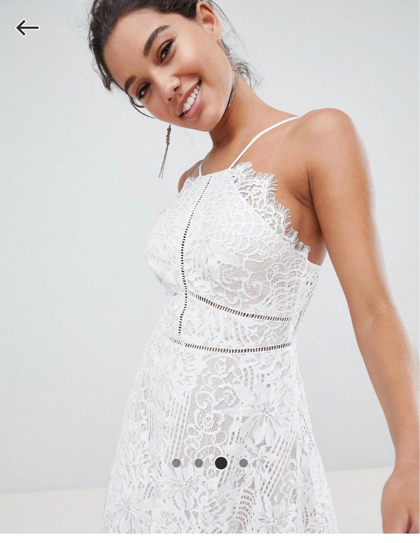 BNWT] Love Triangle Strap Detail Lace Skater Mini Dress, Women's Fashion,  Dresses & Sets, Dresses on Carousell
