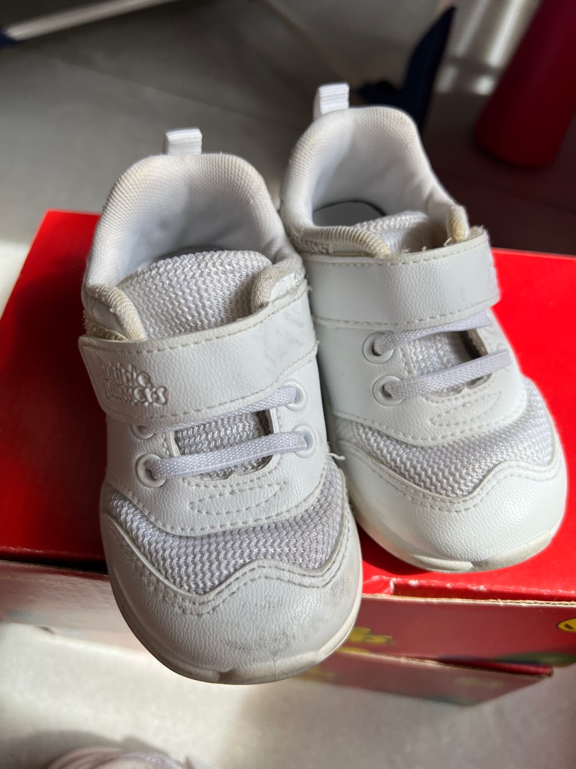Bubblegummers Jayden White School Shoes Babies Kids Babies